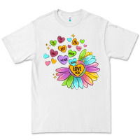 White sunflower love hugs Premium Tee - MaliasSmallBusiness