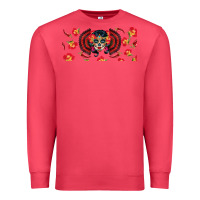 Cardinal sugar skull rose libbey glass Premium Sweatshirt - BundleAndBundleShop