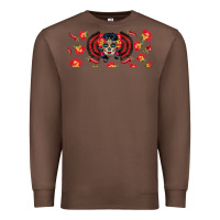 Chestnut sugar skull rose libbey glass Premium Sweatshirt - BundleAndBundleShop