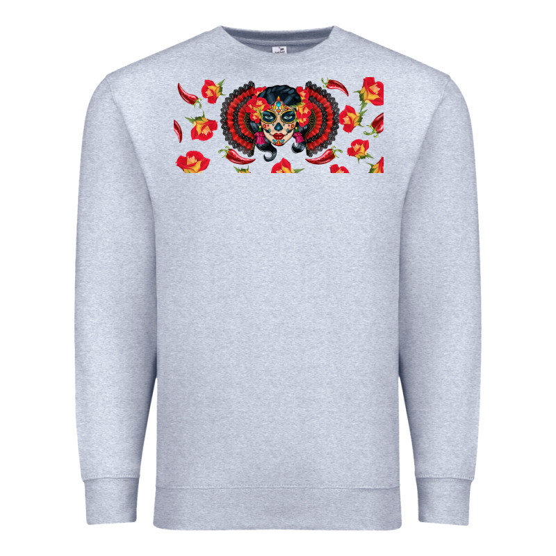 Sugar Skull Rose Libbey Glass Premium Sweatshirt by BundleAndBundleShop | Teevron