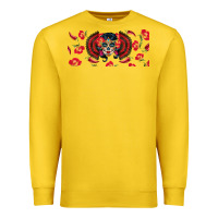 Lemon sugar skull rose libbey glass Premium Sweatshirt - BundleAndBundleShop