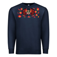 Navy sugar skull rose libbey glass Premium Sweatshirt - BundleAndBundleShop