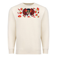 Sandshell sugar skull rose libbey glass Premium Sweatshirt - BundleAndBundleShop