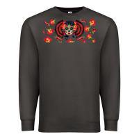 Smoke sugar skull rose libbey glass Premium Sweatshirt - BundleAndBundleShop