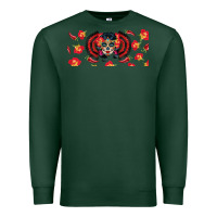 Sports Green sugar skull rose libbey glass Premium Sweatshirt - BundleAndBundleShop