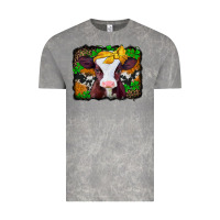 Cloud Rock st patricks baby cow with leopard background Vintage Tee - Jasminsmagicworld
