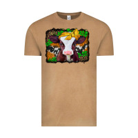 Vintage Camel st patricks baby cow with leopard background Vintage Tee - Jasminsmagicworld