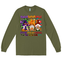 Army Green Hallothanksmas it's the most wonderful time of the Long Sleeve Tee - NancyCooperArtShop