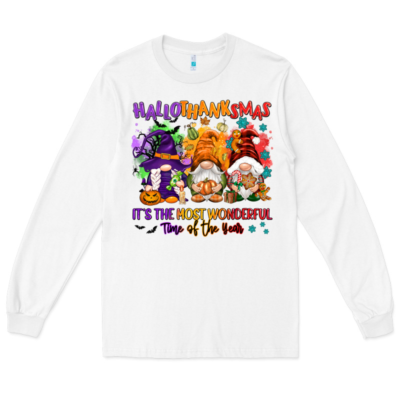 Hallothanksmas It's The Most Wonderful Time Of The Long Sleeve Tee by NancyCooperArtShop | Teevron
