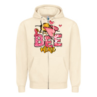 Sandshell Bee Mine Valentines Day Zipper Hoodie - OliviaCreatesArt