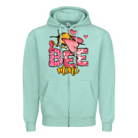 Seafoam Bee Mine Valentines Day Zipper Hoodie - OliviaCreatesArt