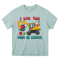 Arona i dig 100 days of school excavator Heavy Core Tee - MaliasSmallBusiness