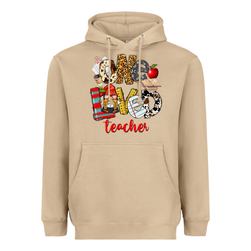 One Loved Teacher Heavyweight Hoodie by FaDigitalArtStudio | Teevron
