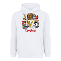 White One Loved Teacher Heavyweight Hoodie - FaDigitalArtStudio