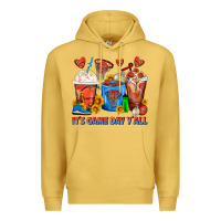 Antique Gold It's Game Day Y'all Basketball Coffee Cups Premium Hoodie - FaDigitalArtStudio