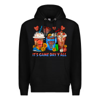 Black It's Game Day Y'all Basketball Coffee Cups Premium Hoodie - FaDigitalArtStudio