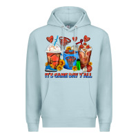 Blue Mist It's Game Day Y'all Basketball Coffee Cups Premium Hoodie - FaDigitalArtStudio