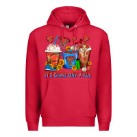 Cardinal It's Game Day Y'all Basketball Coffee Cups Premium Hoodie - FaDigitalArtStudio