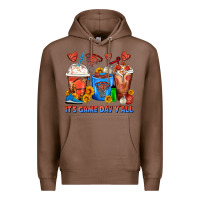 Chestnut It's Game Day Y'all Basketball Coffee Cups Premium Hoodie - FaDigitalArtStudio