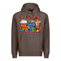 Coffee It's Game Day Y'all Basketball Coffee Cups Premium Hoodie - FaDigitalArtStudio