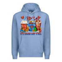 Colony Blue It's Game Day Y'all Basketball Coffee Cups Premium Hoodie - FaDigitalArtStudio