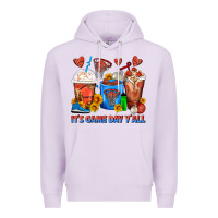 Lilac It's Game Day Y'all Basketball Coffee Cups Premium Hoodie - FaDigitalArtStudio