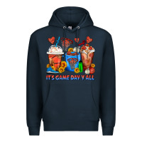 Navy It's Game Day Y'all Basketball Coffee Cups Premium Hoodie - FaDigitalArtStudio