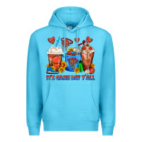 Ocean Blue It's Game Day Y'all Basketball Coffee Cups Premium Hoodie - FaDigitalArtStudio