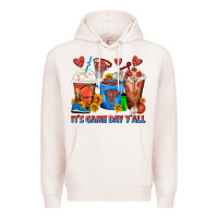 Pale Pink It's Game Day Y'all Basketball Coffee Cups Premium Hoodie - FaDigitalArtStudio
