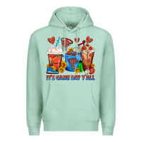 Seafoam It's Game Day Y'all Basketball Coffee Cups Premium Hoodie - FaDigitalArtStudio