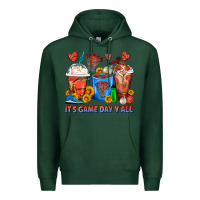 Sports Green It's Game Day Y'all Basketball Coffee Cups Premium Hoodie - FaDigitalArtStudio
