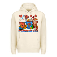 Tofu It's Game Day Y'all Basketball Coffee Cups Premium Hoodie - FaDigitalArtStudio