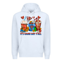 White It's Game Day Y'all Basketball Coffee Cups Premium Hoodie - FaDigitalArtStudio