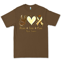 Cacao Peace love cure Bone Cancer Premium Tee - NancyCooperArtShop