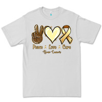 Dove Grey Peace love cure Bone Cancer Premium Tee - NancyCooperArtShop