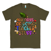 Army Green 100 days of doing teacher stuff Classic Tee - Artiststas
