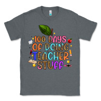 Charcoal Heather 100 days of doing teacher stuff Classic Tee - Artiststas