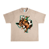 French Oak Cowhide Texas Map Rodeo Cowboy Urban Heavy Tee - Bettercallsaul