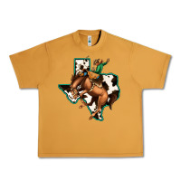 Peanut Butter Cowhide Texas Map Rodeo Cowboy Urban Heavy Tee - Bettercallsaul