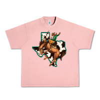 Salmon Cowhide Texas Map Rodeo Cowboy Urban Heavy Tee - Bettercallsaul
