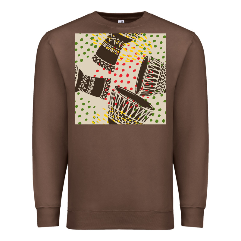 African Drum Seamless Pattern Premium Sweatshirt by BundleAndBundleShop | Teevron