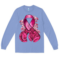 Colony Blue breast cancer with boxing gloves Long Sleeve Tee - NancyCooperArtShop