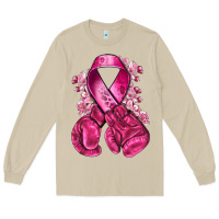 Mushroom breast cancer with boxing gloves Long Sleeve Tee - NancyCooperArtShop