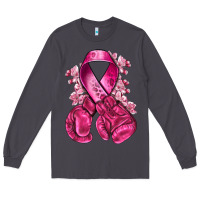 Smoke breast cancer with boxing gloves Long Sleeve Tee - NancyCooperArtShop