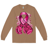 Toasted Coconut breast cancer with boxing gloves Long Sleeve Tee - NancyCooperArtShop