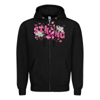 Black Strong Cancer Awareness Zipper Hoodie - FaDigitalArtStudio