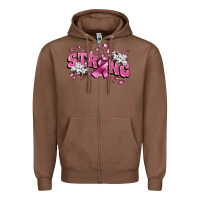 Chestnut Strong Cancer Awareness Zipper Hoodie - FaDigitalArtStudio