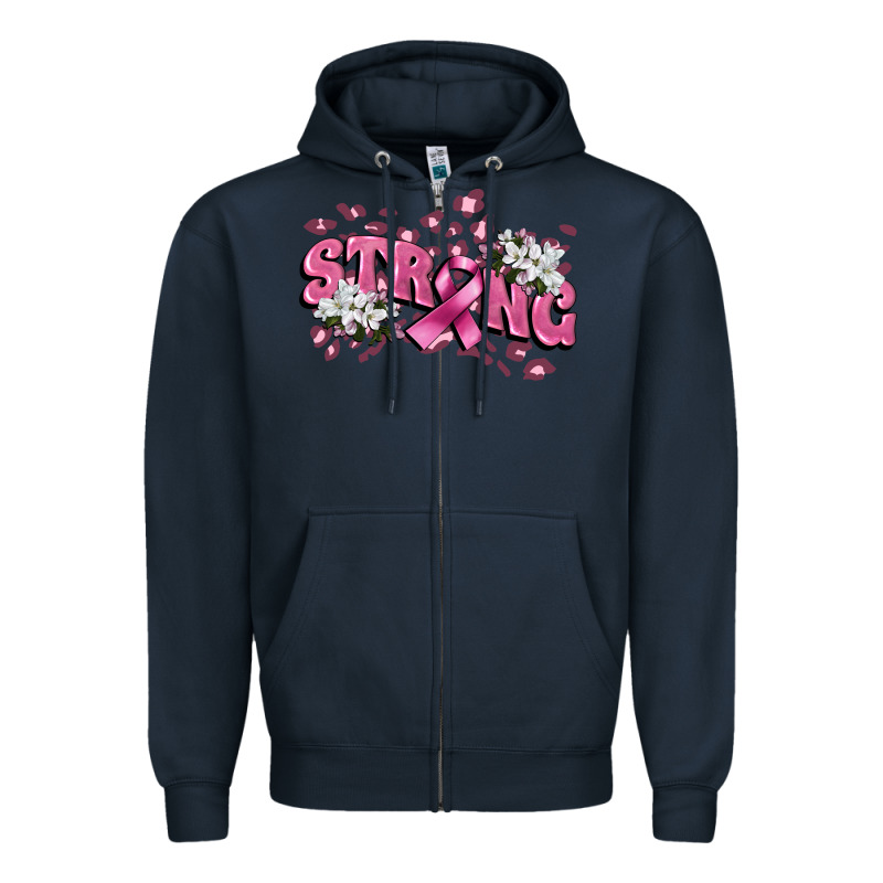 Strong Cancer Awareness Zipper Hoodie by FaDigitalArtStudio | Teevron
