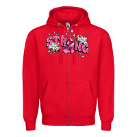 Red Strong Cancer Awareness Zipper Hoodie - FaDigitalArtStudio