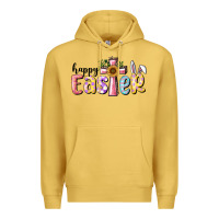 Antique Gold Happy Easter With Cross Premium Hoodie - RanaPortraitStore